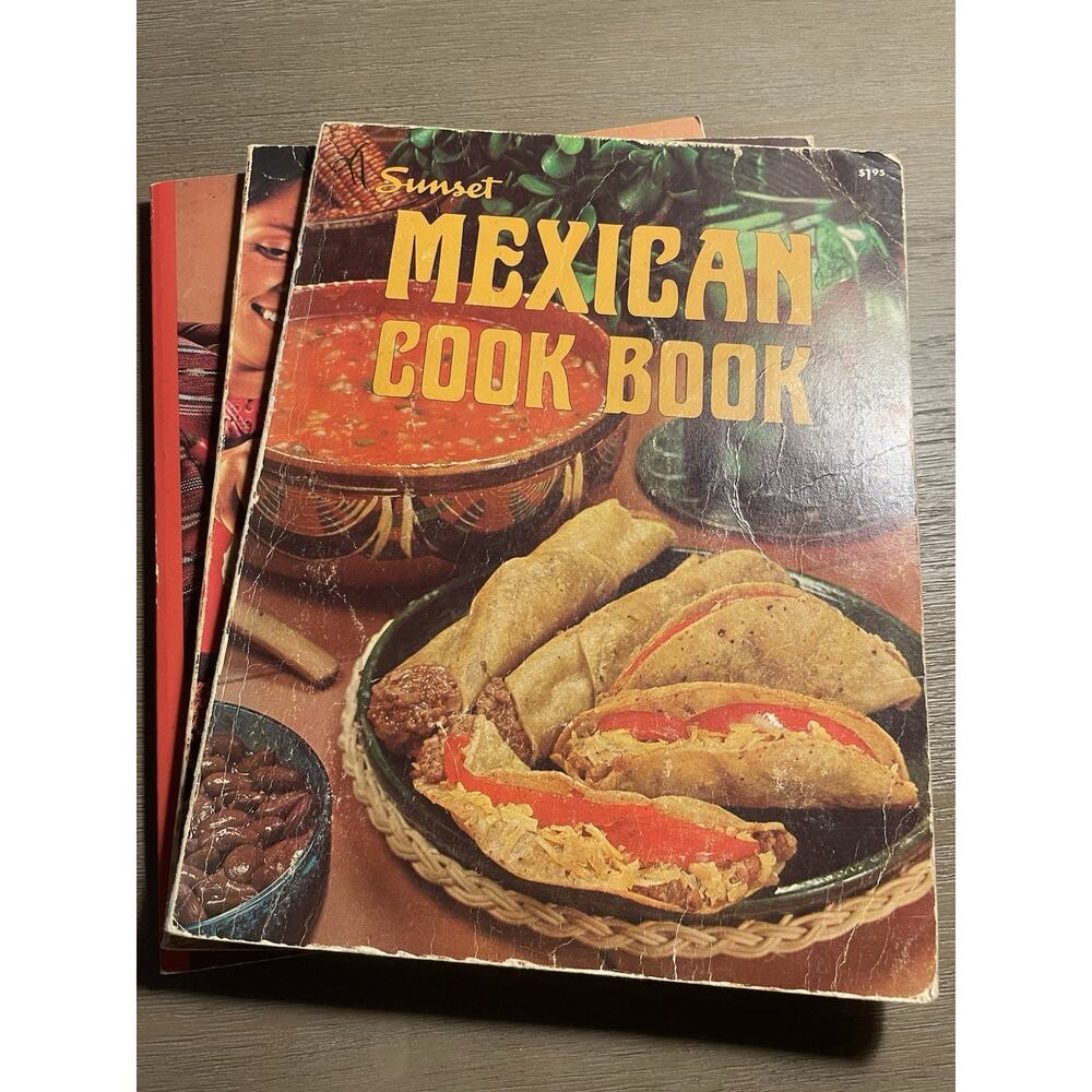 Lot 3 Sunset Mexican Cook Book Paperbacks Vintage 1969–1990 Classic Recipes
